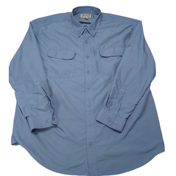 Duluth‎ Trading Men's Long Sleeve Cool Vented Active Outdoor Blue Shirt 2XL Tall - Picture 1 of 3